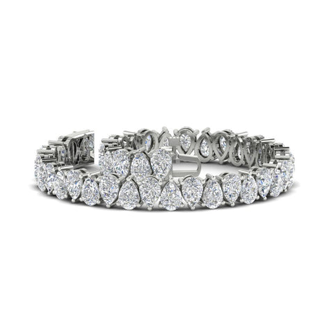 Pear Shaped Tennis Bracelet 21 Carat