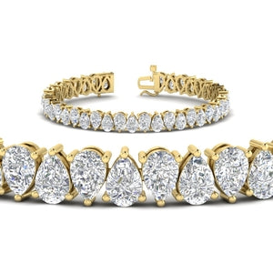 Pear Shaped Tennis Bracelet 21 Carat