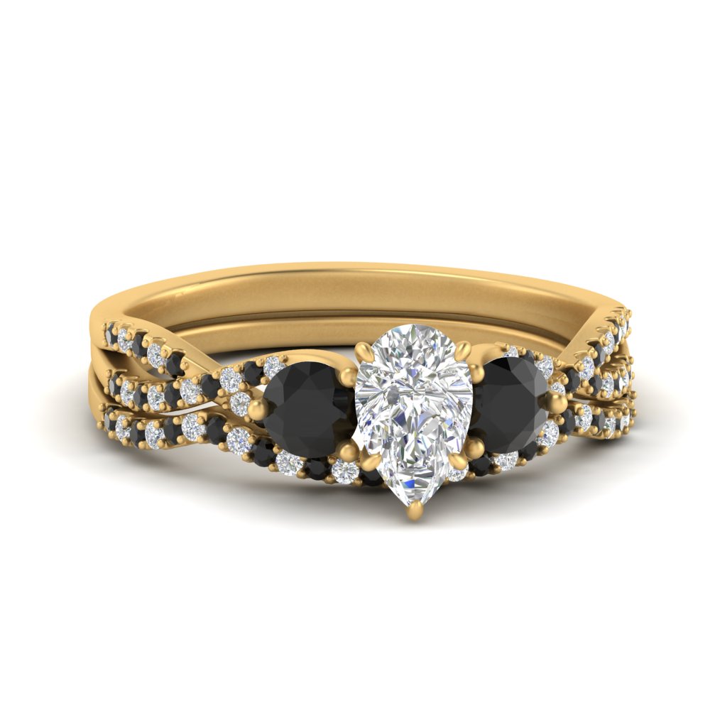 pear-shaped-diamond-twisted-floral-prong-black-diamond-wedding-set-yellow-gold-FD10257PEGBLACK-NL-YG?v=1756360037