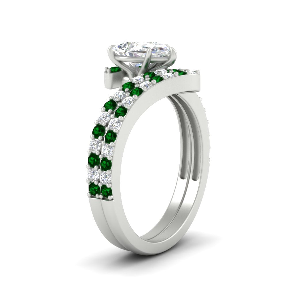 pear-shaped-diamond-wedding-ring-set-with-emerald-in-FDENS3007PEGEMGR-NL-WG