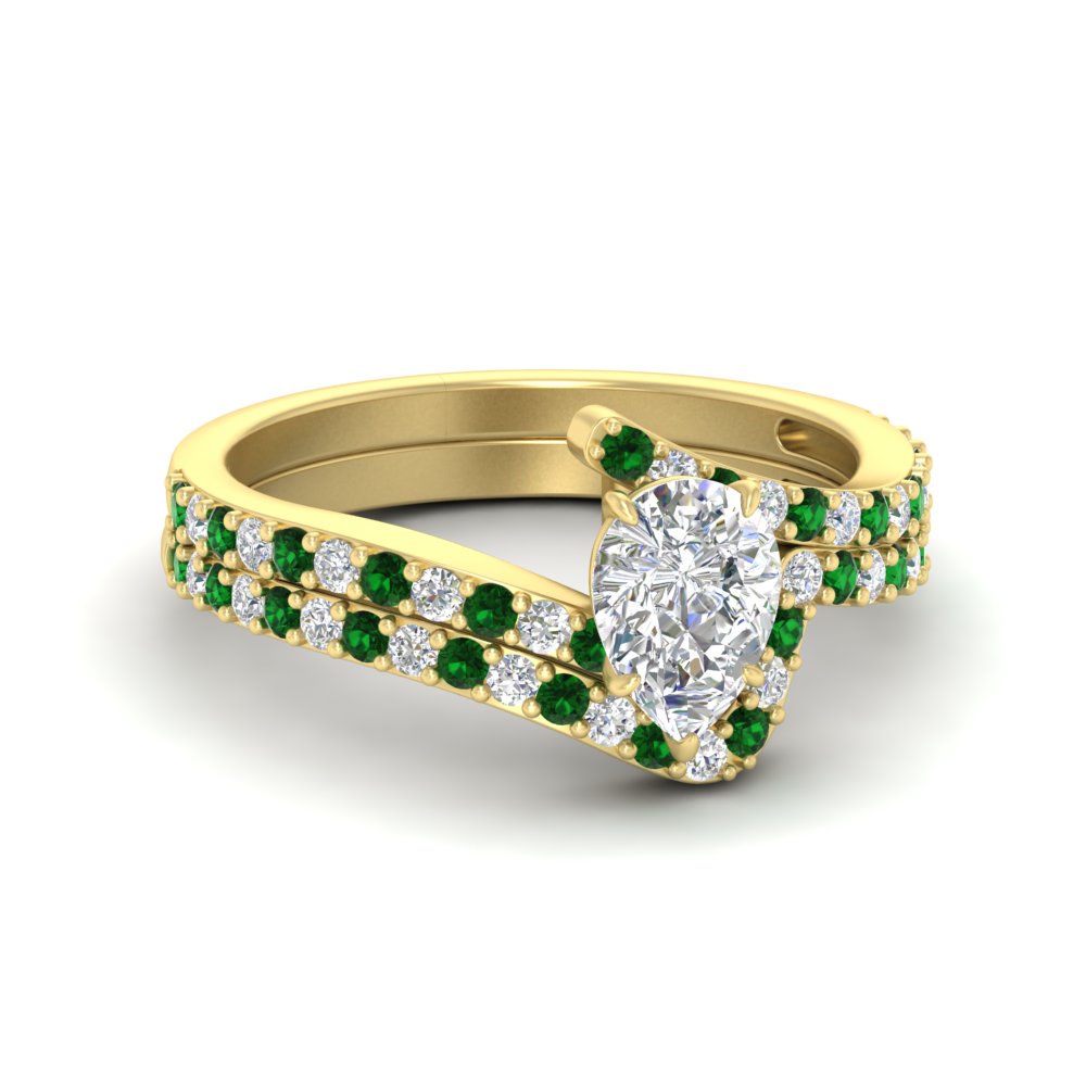 pear-shaped-diamond-wedding-ring-set-with-emerald-in-FDENS3007PEGEMGR-NL-YG