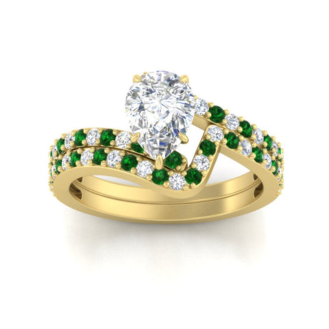 pear-shaped-diamond-wedding-ring-set-with-emerald-in-FDENS3007PEGEMGR-NL-YG