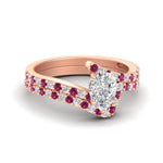 Load image into Gallery viewer, pear-shaped-diamond-wedding-ring-set-with-pink-sapphire-in-FDENS3007PEGSADRPI-NL-RG
