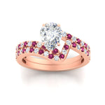 Load image into Gallery viewer, pear-shaped-diamond-wedding-ring-set-with-pink-sapphire-in-FDENS3007PEGSADRPI-NL-RG
