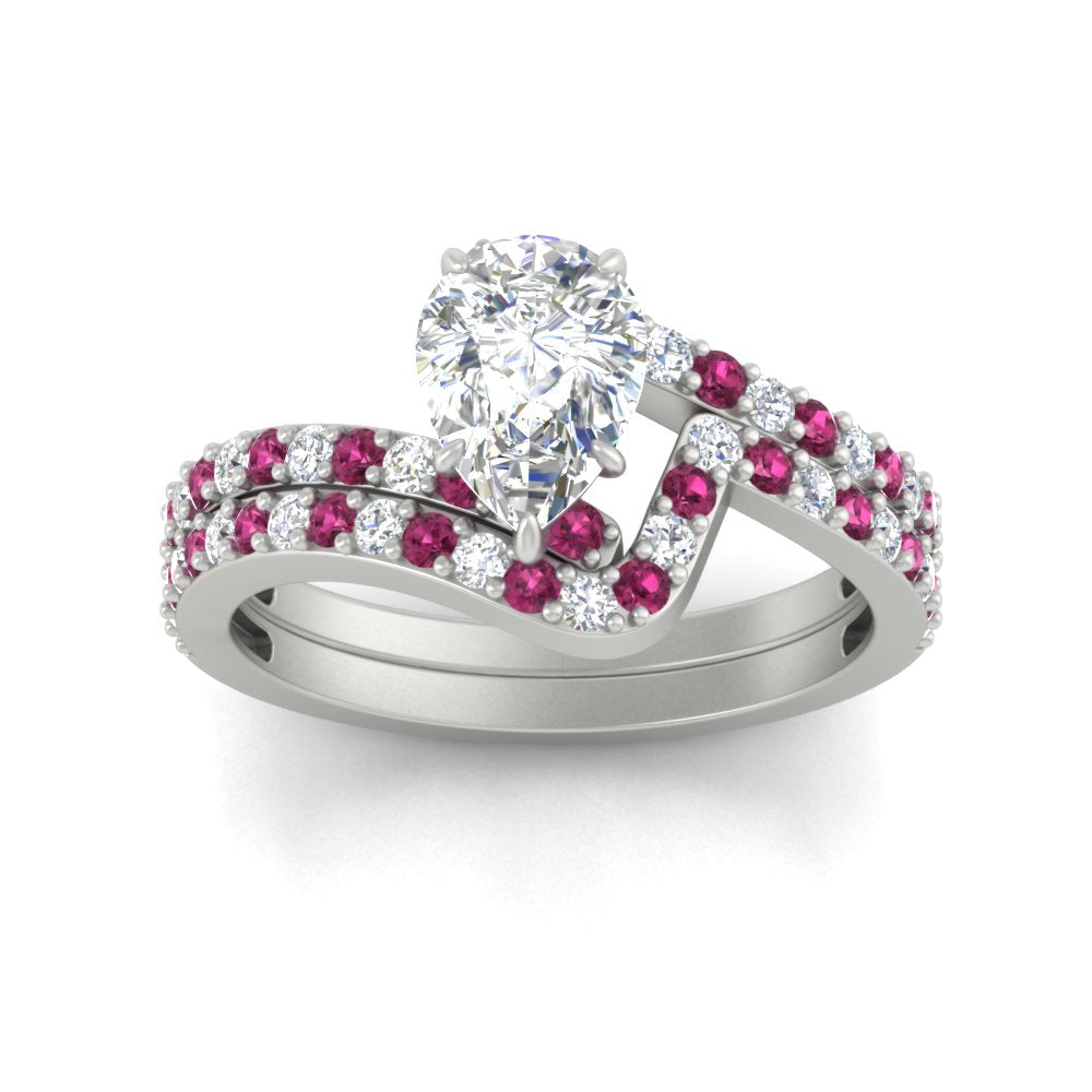 pear-shaped-diamond-wedding-ring-set-with-pink-sapphire-in-FDENS3007PEGSADRPI-NL-WG
