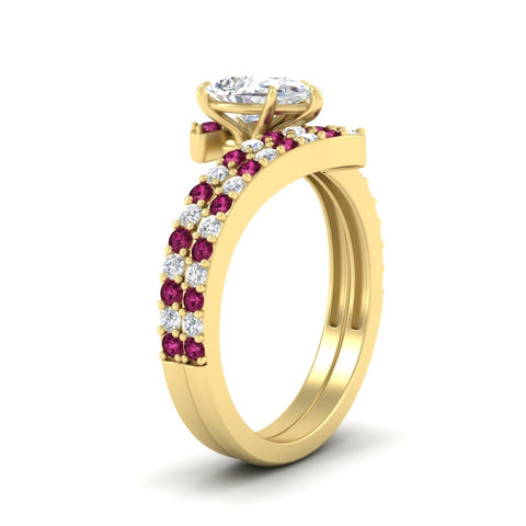 pear-shaped-diamond-wedding-ring-set-with-pink-sapphire-in-FDENS3007PEGSADRPI-NL-YG