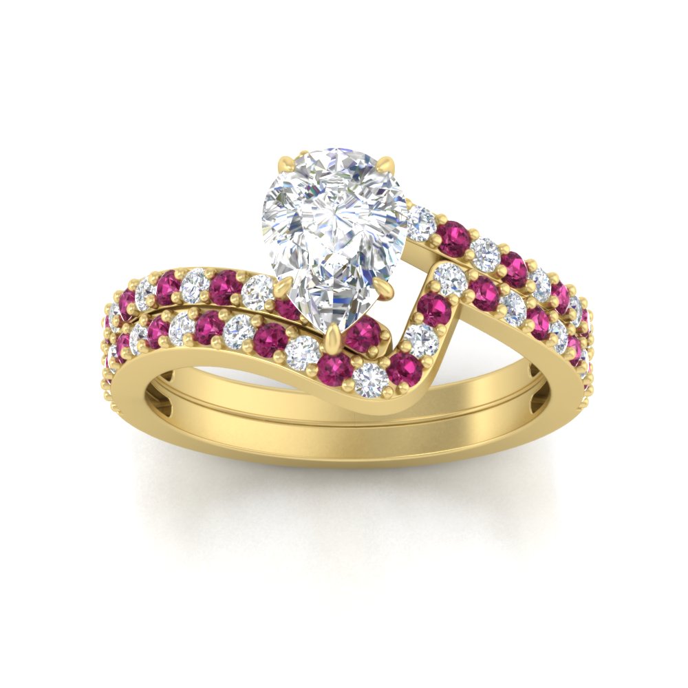 pear-shaped-diamond-wedding-ring-set-with-pink-sapphire-in-FDENS3007PEGSADRPI-NL-YG