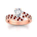 Load image into Gallery viewer, pear-shaped-diamond-wedding-ring-set-with-ruby-in-FDENS3007PEGRUDR-NL-RG
