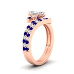 Load image into Gallery viewer, pear-shaped-diamond-wedding-ring-set-with-sapphire-in-FDENS3007PEGSABL-NL-RG
