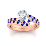 Load image into Gallery viewer, pear-shaped-diamond-wedding-ring-set-with-sapphire-in-FDENS3007PEGSABL-NL-RG
