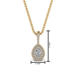 Load image into Gallery viewer, pear-shaped-double-halo-diamond-pendant-in-FDPD86826PE(6.0X4.0MM)-NL-YG-GS
