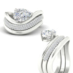 Load image into Gallery viewer, pear-shaped-dual-bands-with-wave-solitaire-ring-in-white-gold-fdens11566pe-nl-wg-w3.jpg

