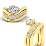 Load image into Gallery viewer, pear-shaped-dual-bands-with-wave-solitaire-ring-in-yellow-gold-fdens11566pe-nl-yg-w3.jpg
