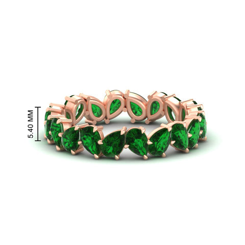 Pear Eternity Wedding Band Zig Zag