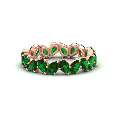 Pear Eternity Wedding Band Zig Zag