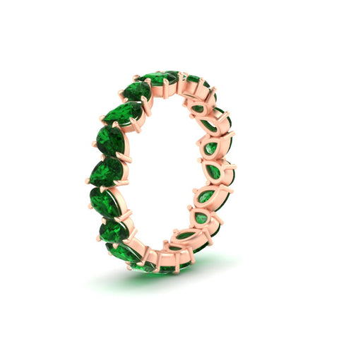 Pear Eternity Wedding Band Zig Zag