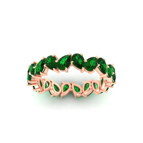 Pear Eternity Wedding Band Zig Zag