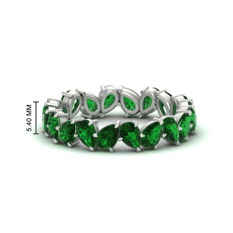 Pear Eternity Wedding Band Zig Zag