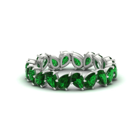 Pear Eternity Wedding Band Zig Zag