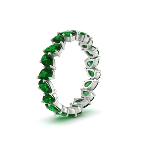 Pear Eternity Wedding Band Zig Zag