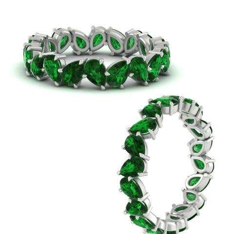Pear Eternity Wedding Band Zig Zag