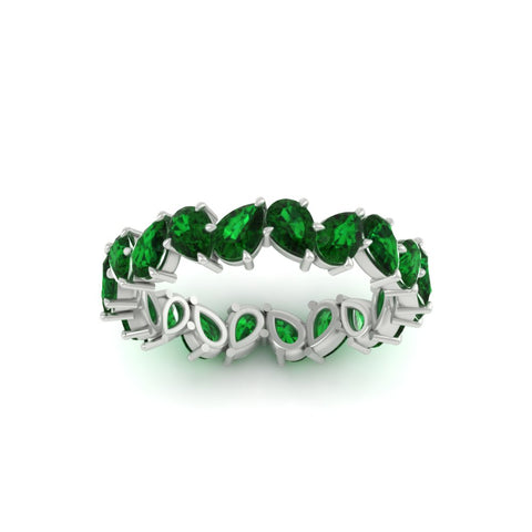 Pear Eternity Wedding Band Zig Zag