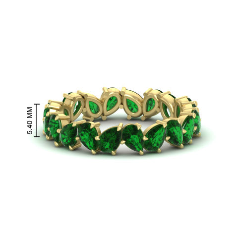 Pear Eternity Wedding Band Zig Zag