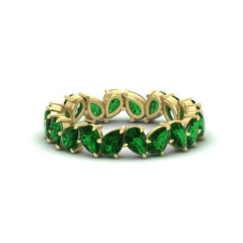 Pear Eternity Wedding Band Zig Zag