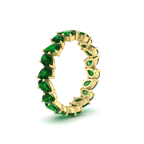 Pear Eternity Wedding Band Zig Zag