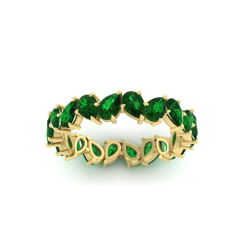 Pear Eternity Wedding Band Zig Zag