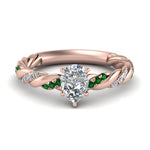 Load image into Gallery viewer, pear-shaped-emerald-twisted-vine-engagement-ring-in-rose-gold-FD9127PERGEMGR-NL-RG