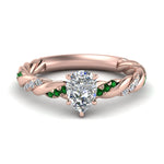 Load image into Gallery viewer, pear-shaped-emerald-twisted-vine-engagement-ring-in-rose-gold-FD9127PERGEMGR-NL-RG

