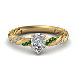 Load image into Gallery viewer, pear-shaped-emerald-twisted-vine-engagement-ring-in-yellow-gold-FD9127PERGEMGR-NL-YG
