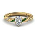Thumbnail 72 - pear-shaped-emerald-twisted-vine-engagement-ring-in-yellow-gold-FD9127PERGEMGR-NL-YG