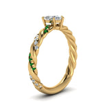 Load image into Gallery viewer, pear-shaped-emerald-twisted-vine-engagement-ring-in-yellow-gold-FD9127PERGEMGRANGLE2-NL-YG
