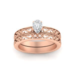 Load image into Gallery viewer, pear-shaped-filigree-single-stone-diamond-wedding-ring-set-in-rose-gold-FDENS3289PEANGLE5-NL-RG.jpg?v=1763371075
