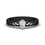 Load image into Gallery viewer, pear-shaped-filigree-single-stone-engagement-ring-in-black-gold-FDENS3289PER-NL-BG.jpg?v=1763370602
