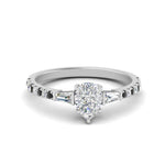 Load image into Gallery viewer, Delicate Antique Pave Pear Shaped Diamond Ring
