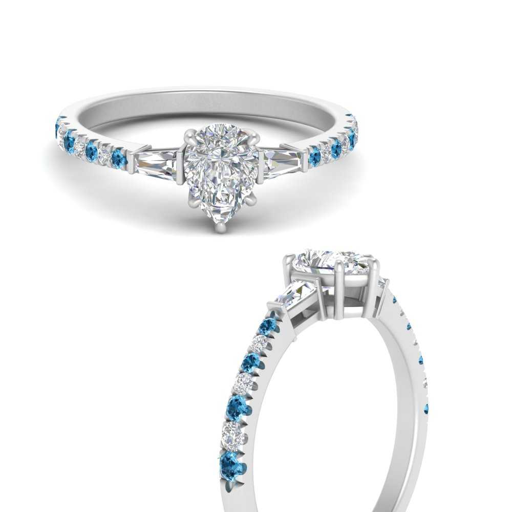 Delicate Antique Pave Pear Engagement Ring