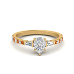 Load image into Gallery viewer, Delicate Antique Pave Pear Engagement Ring
