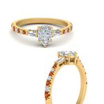 Load image into Gallery viewer, Delicate Antique Pave Pear Engagement Ring
