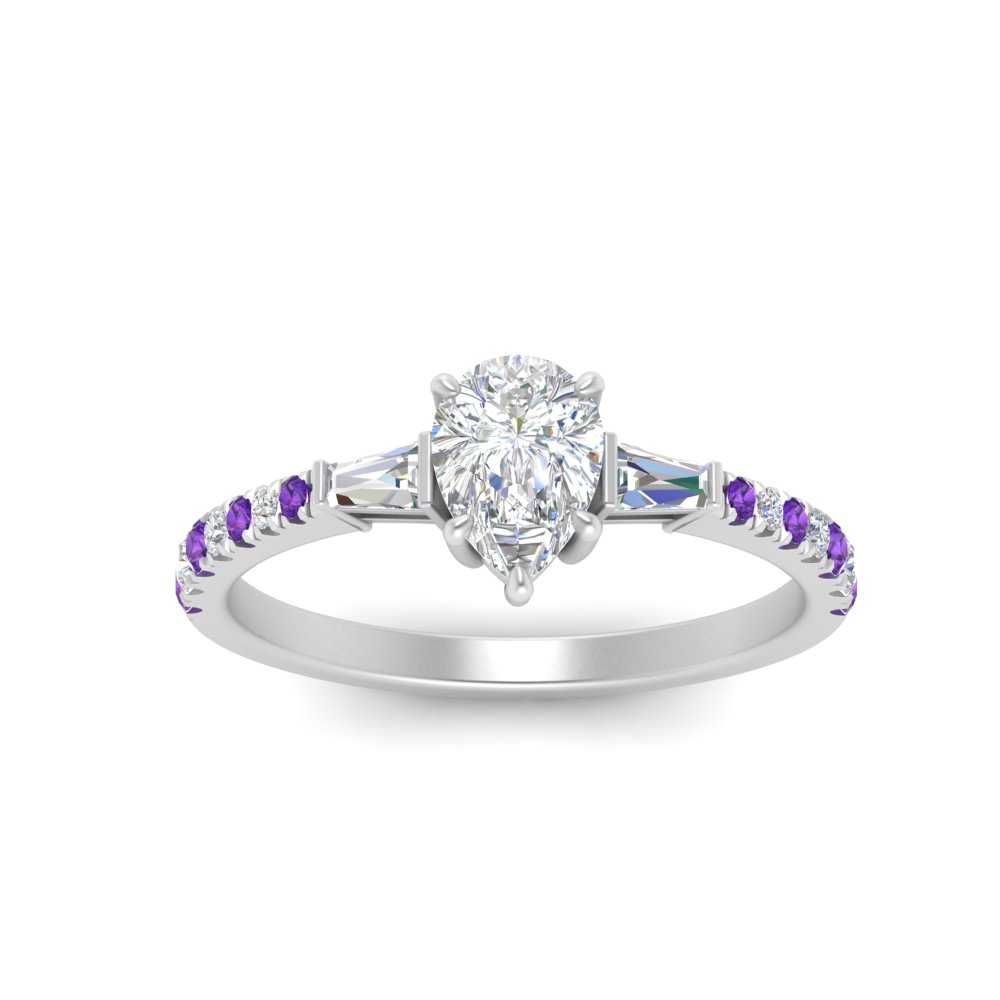 Delicate Antique Pave Pear Engagement Ring