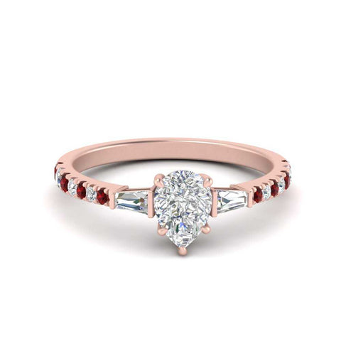 Delicate Antique Pave Pear Shaped Diamond Ring