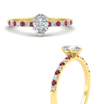 Load image into Gallery viewer, pear-shaped-french-pave-pink-sapphire-engagement-ring-in-yellow-gold-FD11408PERGSADRPIANGLE3-NL-YG_b1533e6c-4459-4710-aef4-91c099b41b4a?v=1762849871
