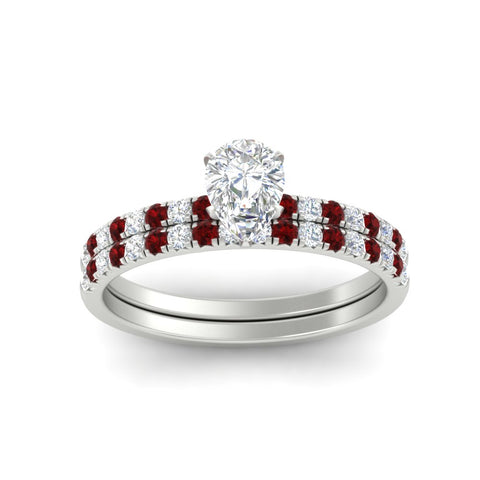 pear-shaped-french-pave-ruby-wedding-ring-set-in-white-gold-FD11408PEGRUDRANGLE5-NL-WG?v=1763104296
