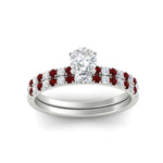 Load image into Gallery viewer, pear-shaped-french-pave-ruby-wedding-ring-set-in-white-gold-FD11408PEGRUDRANGLE5-NL-WG_cc68f67f-b3f3-43ff-a8e5-5099eee33019?v=1763104448
