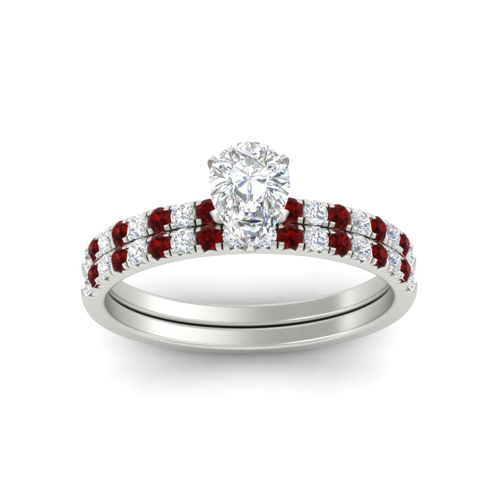 pear-shaped-french-pave-ruby-wedding-ring-set-in-white-gold-FD11408PEGRUDRANGLE5-NL-WG_cc68f67f-b3f3-43ff-a8e5-5099eee33019?v=1763104448