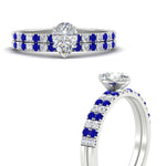 Load image into Gallery viewer, pear-shaped-french-pave-sapphire-wedding-ring-set-in-white-gold-FD11408PEGSABLANGLE3-NL-WG_e601624d-707a-4c17-ad59-224a08c36770?v=1763104448
