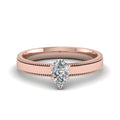 Thumbnail 4 - pear-shaped-glossy-milgrain-single-stone-anniversary-diamond-ring-in-14K-rose-gold-FD-ENR8985PER-NL-RG