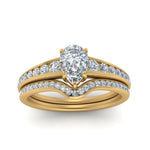 Load image into Gallery viewer, pear-shaped-graduated-channel-diamond-wedding-set-in-FD122866PE-NL-YG
